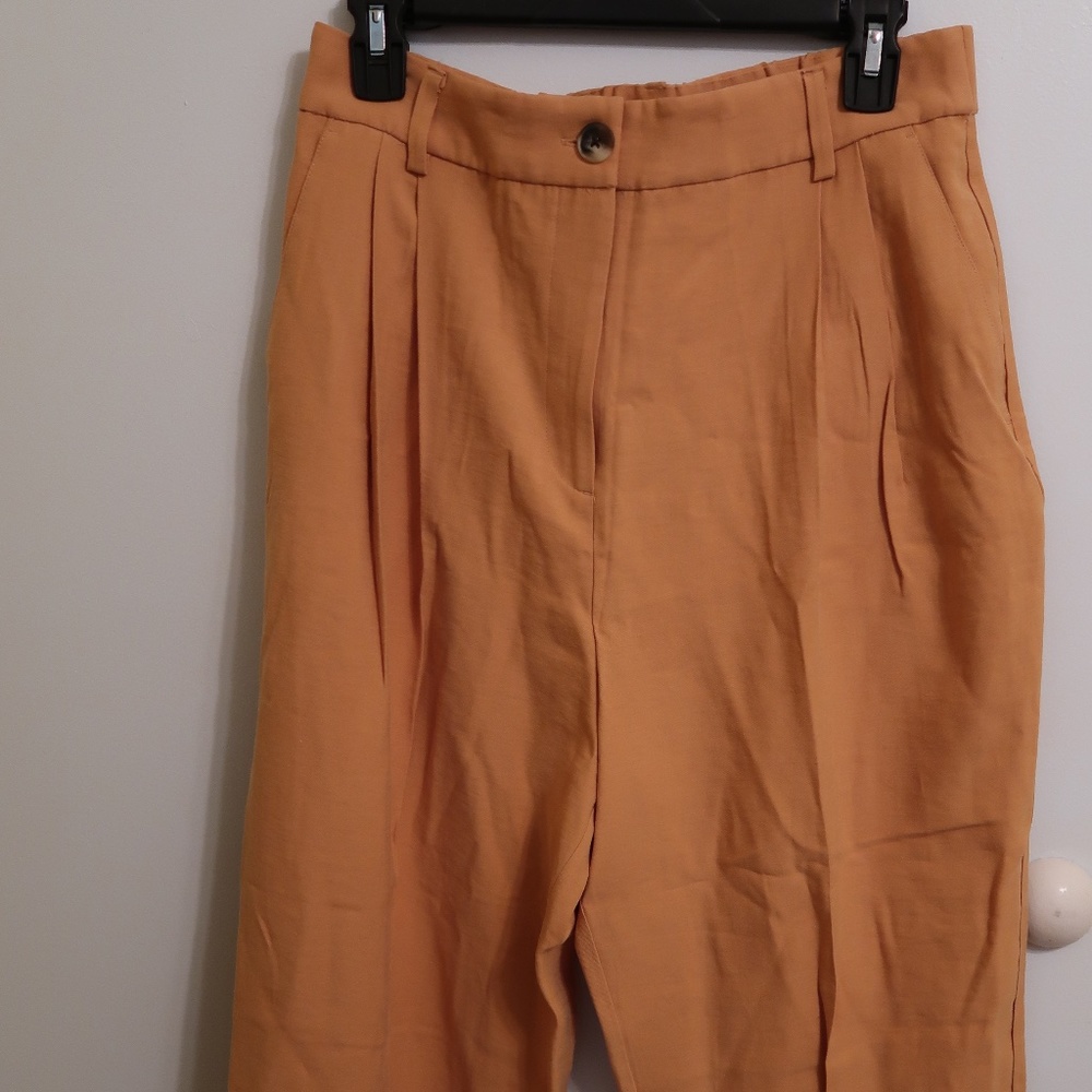 H&M Fitted Twill Pleated Pants